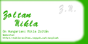 zoltan mikla business card
